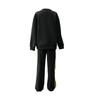 Fashionable Women's Round-Neck Loose Color-Striped Elastic Waist Sweatpants Set