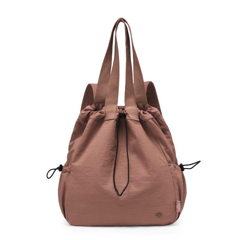 Mochila con cordón elegante de gran capacidad, bolso de mano informal para mujer