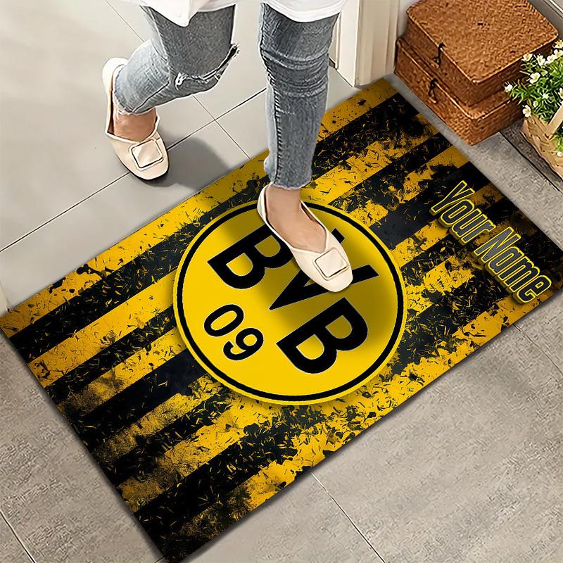 Bvb Custom Name Carpet Rug For Living Room Bedroom Home Sofa Decoration,Kids Play Non-slip Floor Mat