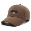 Corduroy Baseball Cap with Large Brim - Warm, Simple, Versatile, and Perfect for Outdoor Cycling