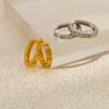 Simple Geometric Frosted Earrings Female Cold Wind Temperament Earring Buckle Niche Hundred with Earrings Affordable Dainty Earrings Daily Wear