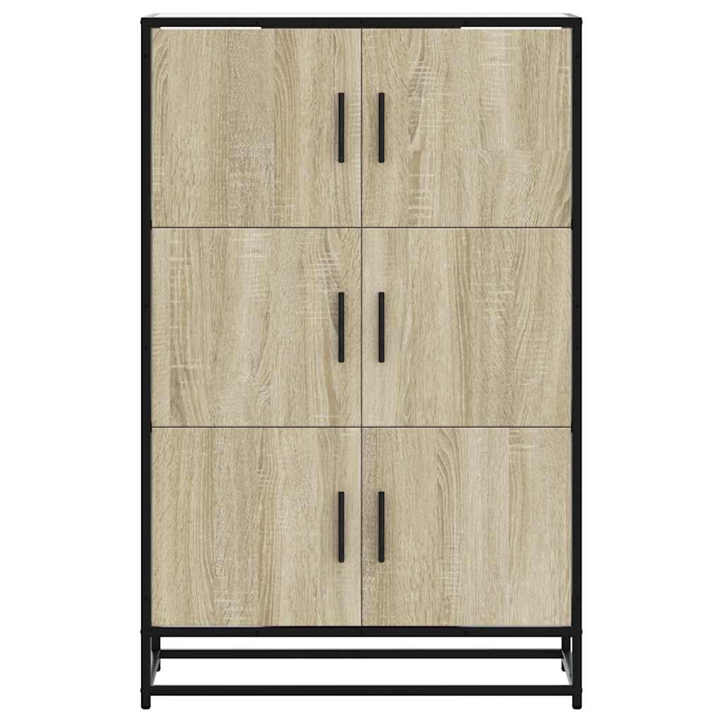 Highboard in Sonoma Oak Finish 68 x 35 x 106.5 cm Particleboard and Metal