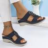 Fashion Women Slippers Summer Retro Platform Slip on Wedge Sandals Soft Heeled  Indoor Slippers Women Casual Comfortable Slides Women