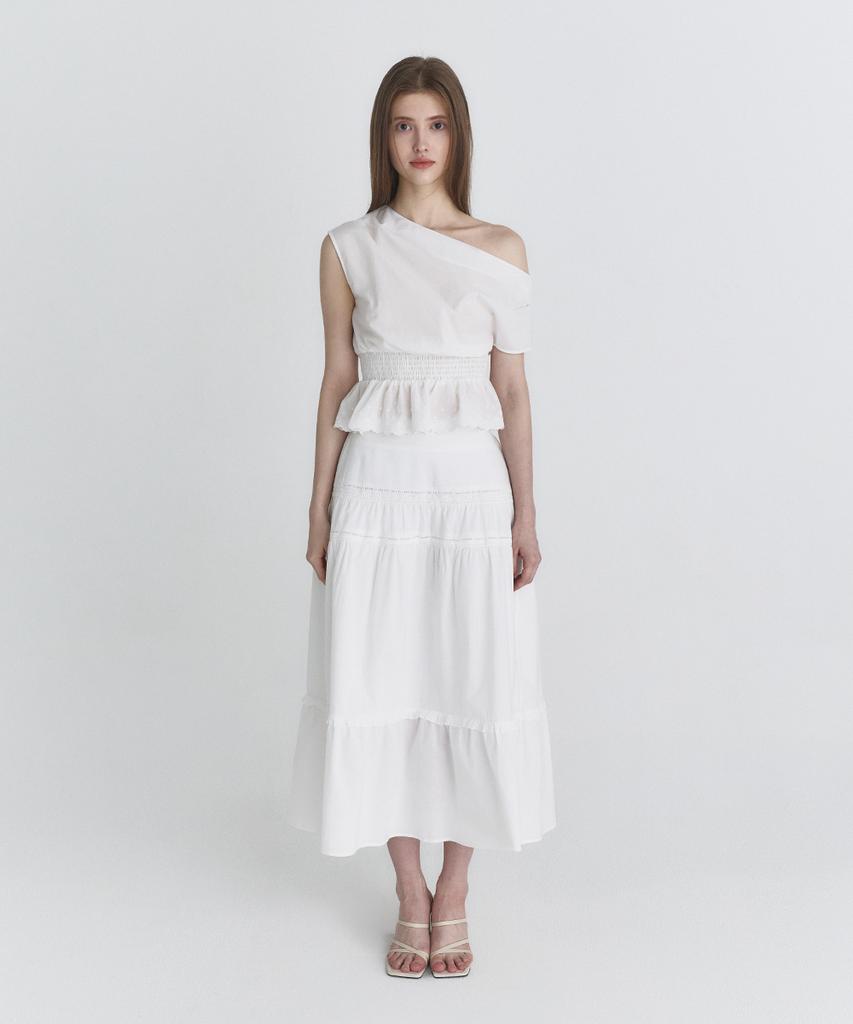 NOT YOUR ROSE Draped Lace Blouse (Ivory)