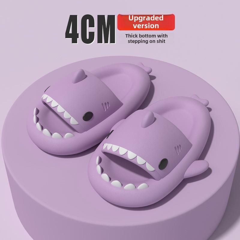Haifisch-Slipper mit dicker Sohle: Lustige Cartoon-Hausschuhe für Männer & Frauen, Sommer-Schuhwerk für drinnen/draußen