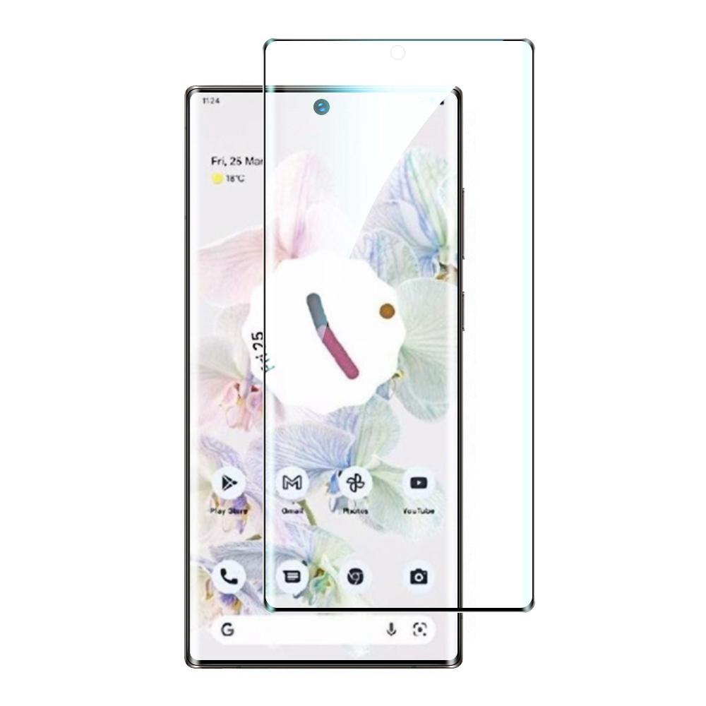 

For Google Pixel 7 Pro 5G Ultra Clear Curved Anti-explosion Full Coverage Tempered Glass Film Side Glue Screen Protector Black Edge