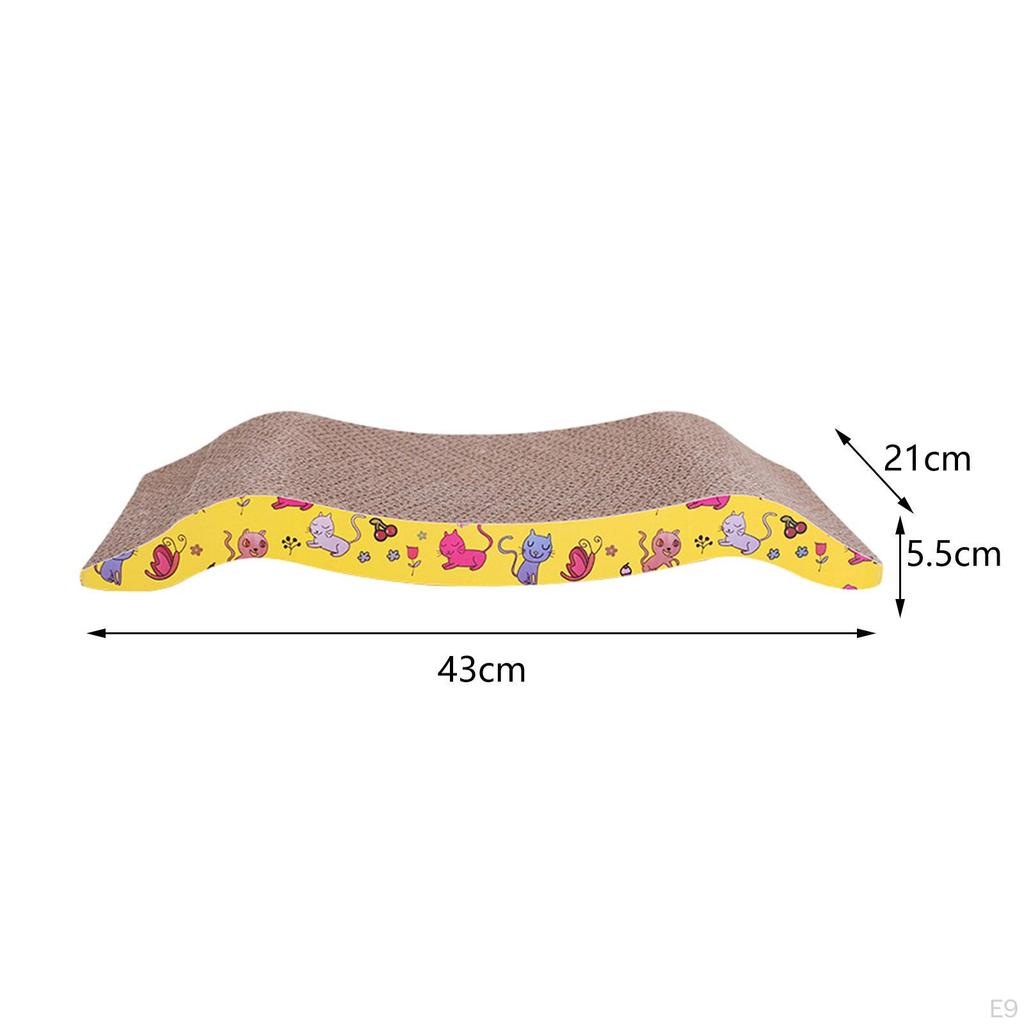 Cardboard Cat Scratcher, Furniture Protector, Wavy Scratching Couch for Cats to Play with While