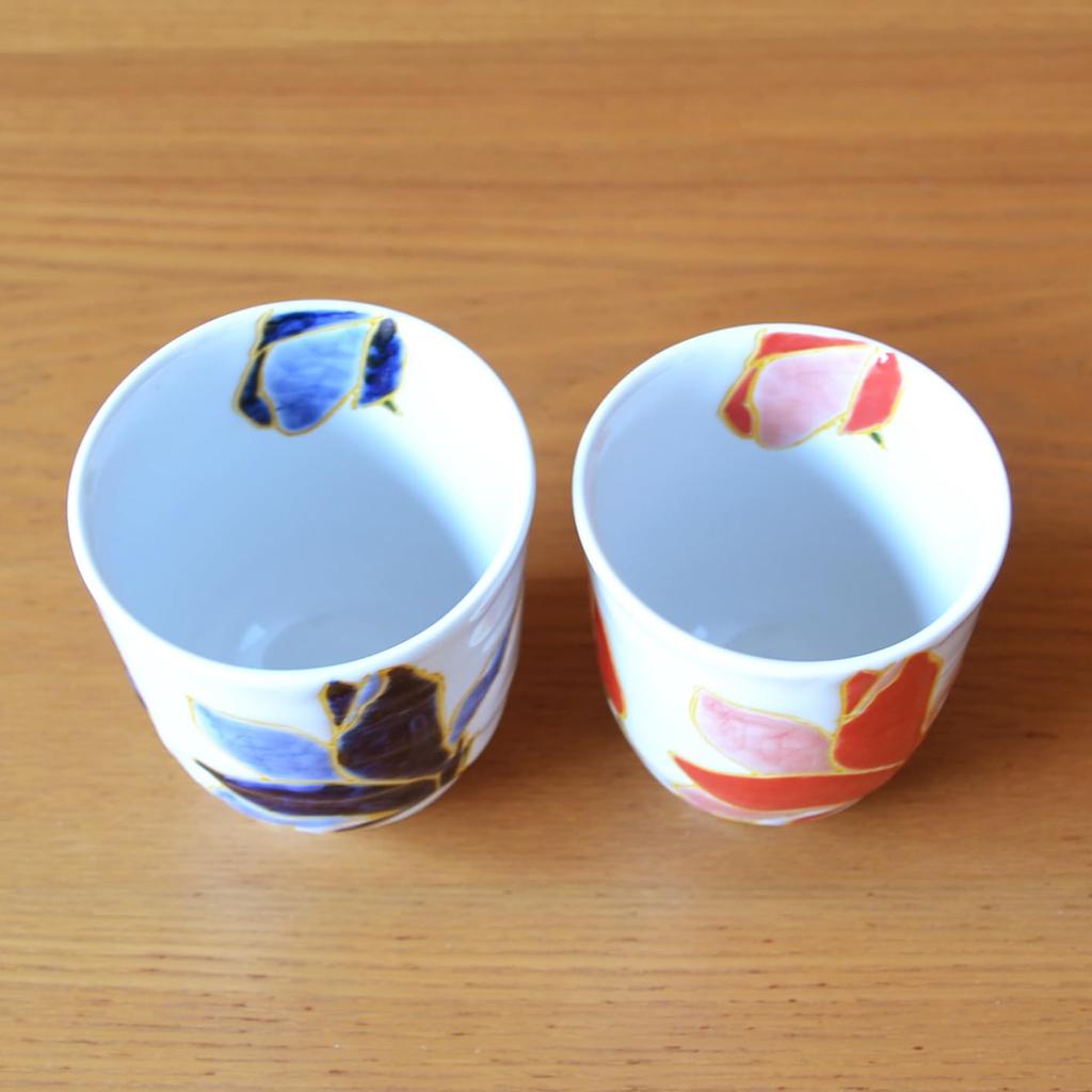 Stylish Arita ware Hanamonogatari perfect for a Presented in a decorative gift Made in couple's teacups, gift. box. Japan.