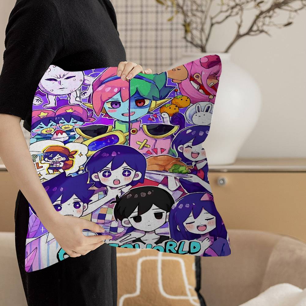 Anime Game Omori Pillow Cushion Cover Pillowcase Living Room Sofa Home Decor Customized