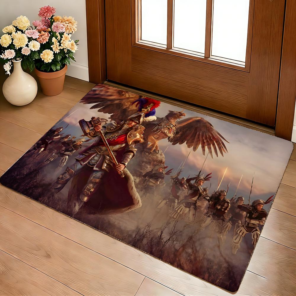 W-W-Warhammer Podložka na podlahu Útulný flanel Měkká silná protiskluzová podložka pro obývací pokoj ložnici kuchyň Dekorace Koberce