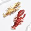 Large Size Lobster Earrings Metal Animal Drop Earrings Unique Crayfish Pendant Earrings  Casual