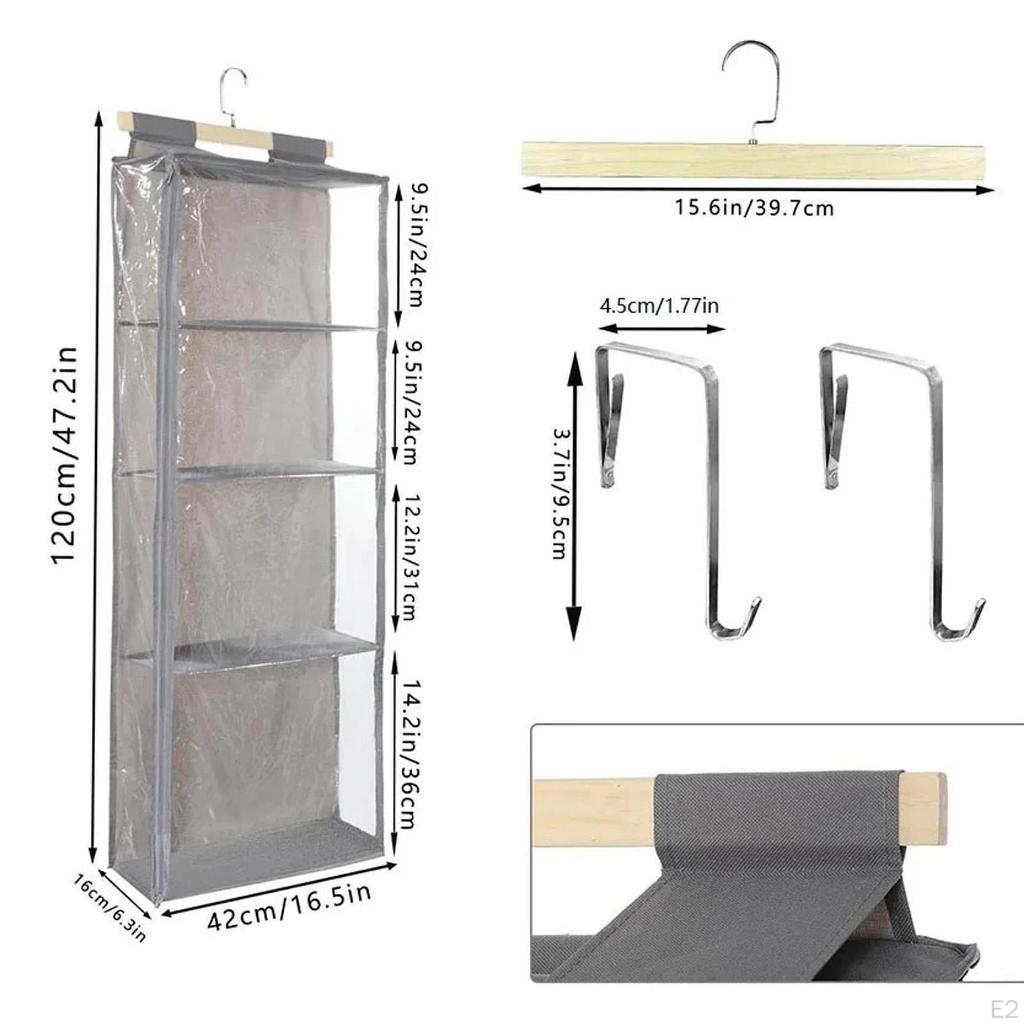 Organizer na drzwi Wiszący stojak do przechowywania Przezroczyste okno Wielokrotnego użytku Kieszenie o dużej pojemności na