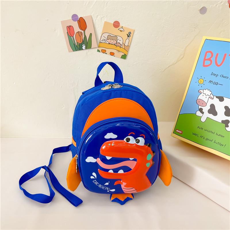 Adorable Cartoon Dinosaur Backpack For Kids Lightweight And Durable Design For School Dinosaur Blue