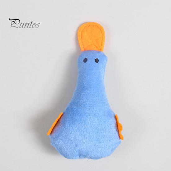 Teaser Cat Pet Duck Toy Cute Shape Contains Catnip Sound Paper Included Teeth Cleaning Clear Stomach Emotional Comfort PP Cotton Plush for Home