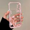 Cute Pink Flower TPU Transparent Pink Phone Case For iPhone 17 16 15 14 13 12 11 Pro Max 14 Plus Shockproof Silicone Soft Cover
