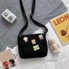 Süße kleine Canvas-Tasche für Damen im japanischen Harajuku-Stil, schräge Tasche, vielseitige Schultaschen für Mädchen, Taschen für Damen