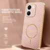 For Oppo A5x 4G/A5x 5G Phone Case Carbon Fiber Textured Electroplated TPU Back Cover