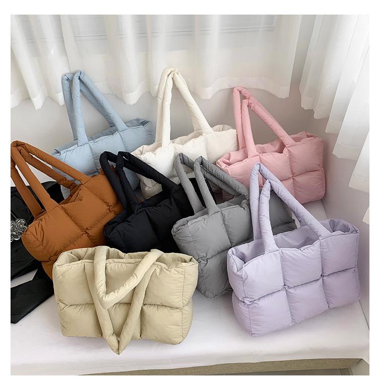 Korean Style Quilted Puff Shoulder Bag - 2025 Autumn/Winter Collection