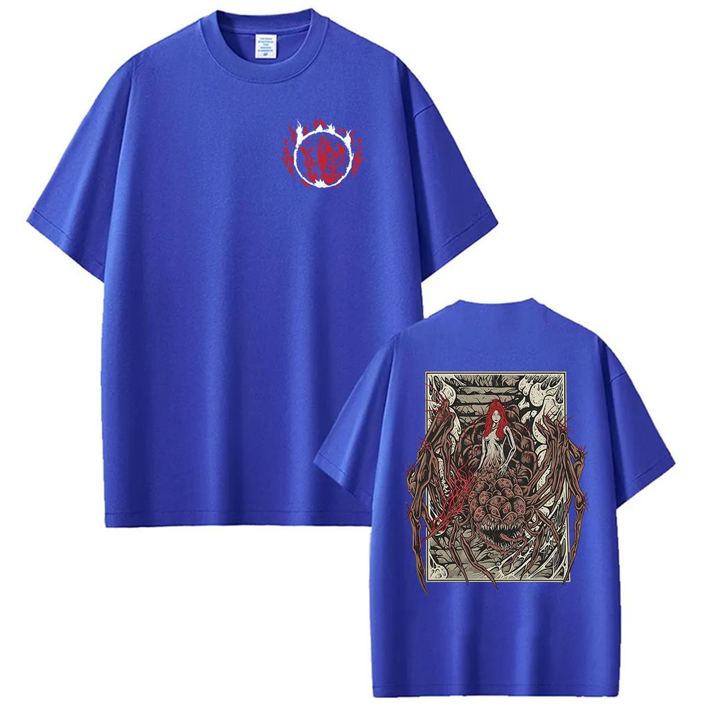 2026 Hot Game Dark Souls Chaos Witch Queelag Graphic T Shirts Men Women Retro ONeck Fashion Oversized Cotton Tshirt Streetwear