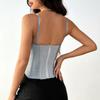 Women's Patchwork Clashing Spice Girls Fishbone Chest Cotton Pure Desire Tank Top