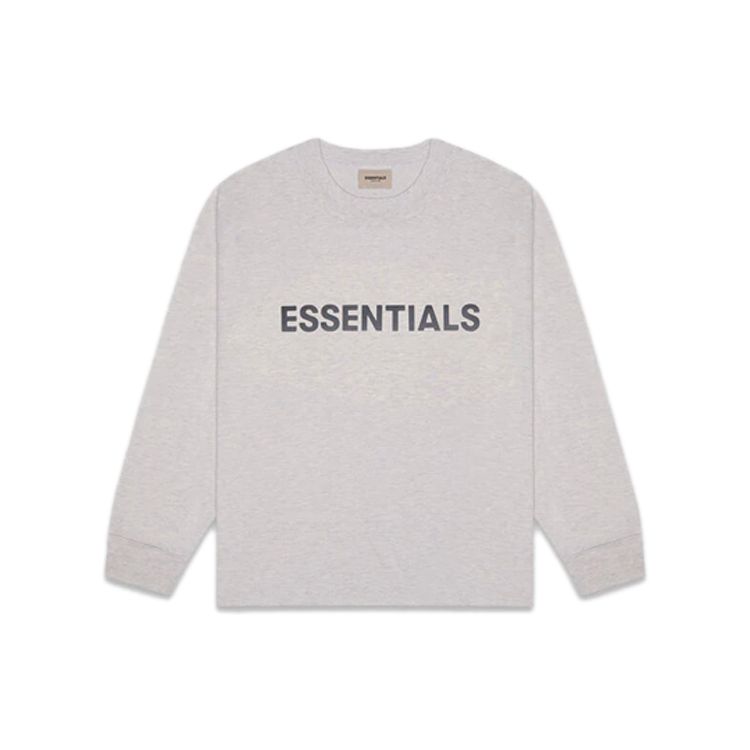 

Fear of God Essentials Long-Sleeve T-Shirt Oatmeal Unisex Tops Grey 0125250500230260 S