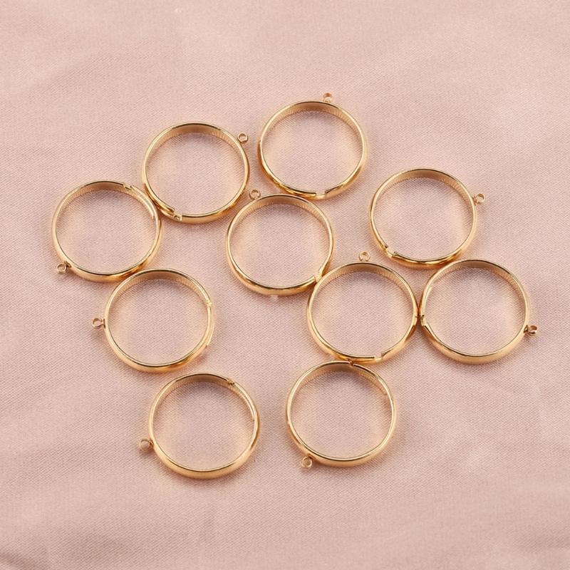10 Stück Edelstahl Ringrohlinge Offen Verstellbare Fingerringe DIY Schmuckherstellung Rohlinge für Bastler Handgemachtes Geschenk