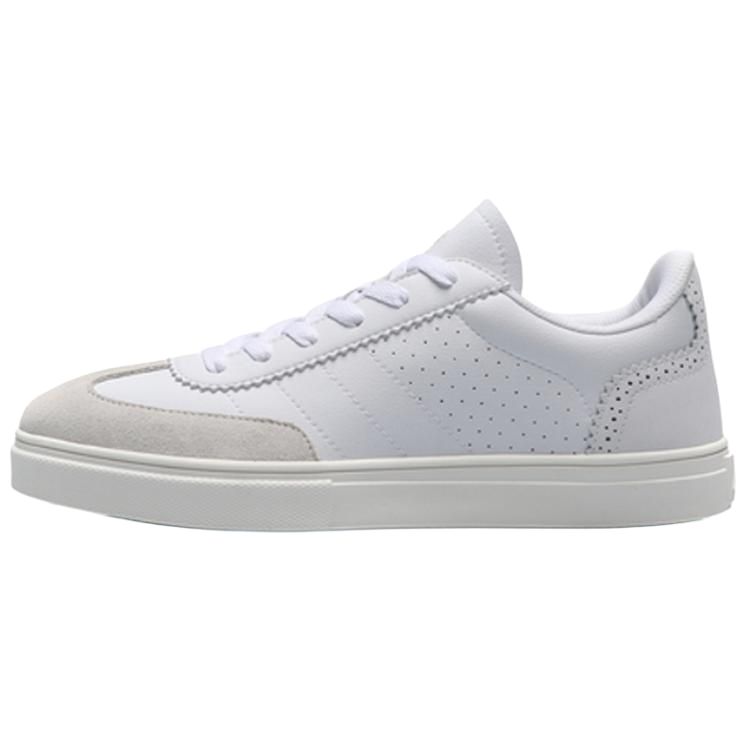 Li Ning Classic Durable Low-Top Skate Shoes Women sneaker Standard-White AGCP124-3