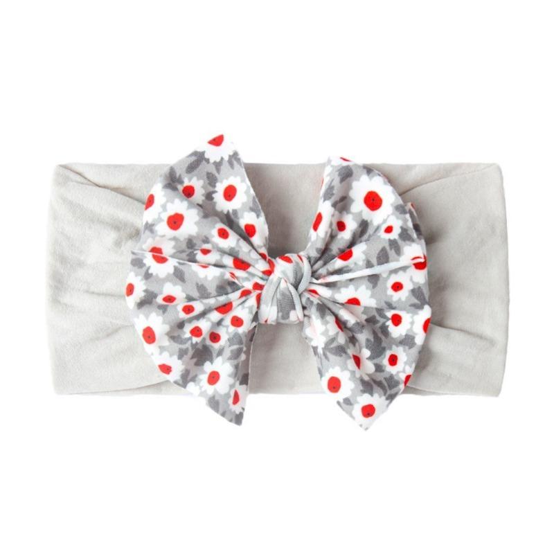 New baby headband, cute printed bow children's headscarf, thin breathable baby hair accessories