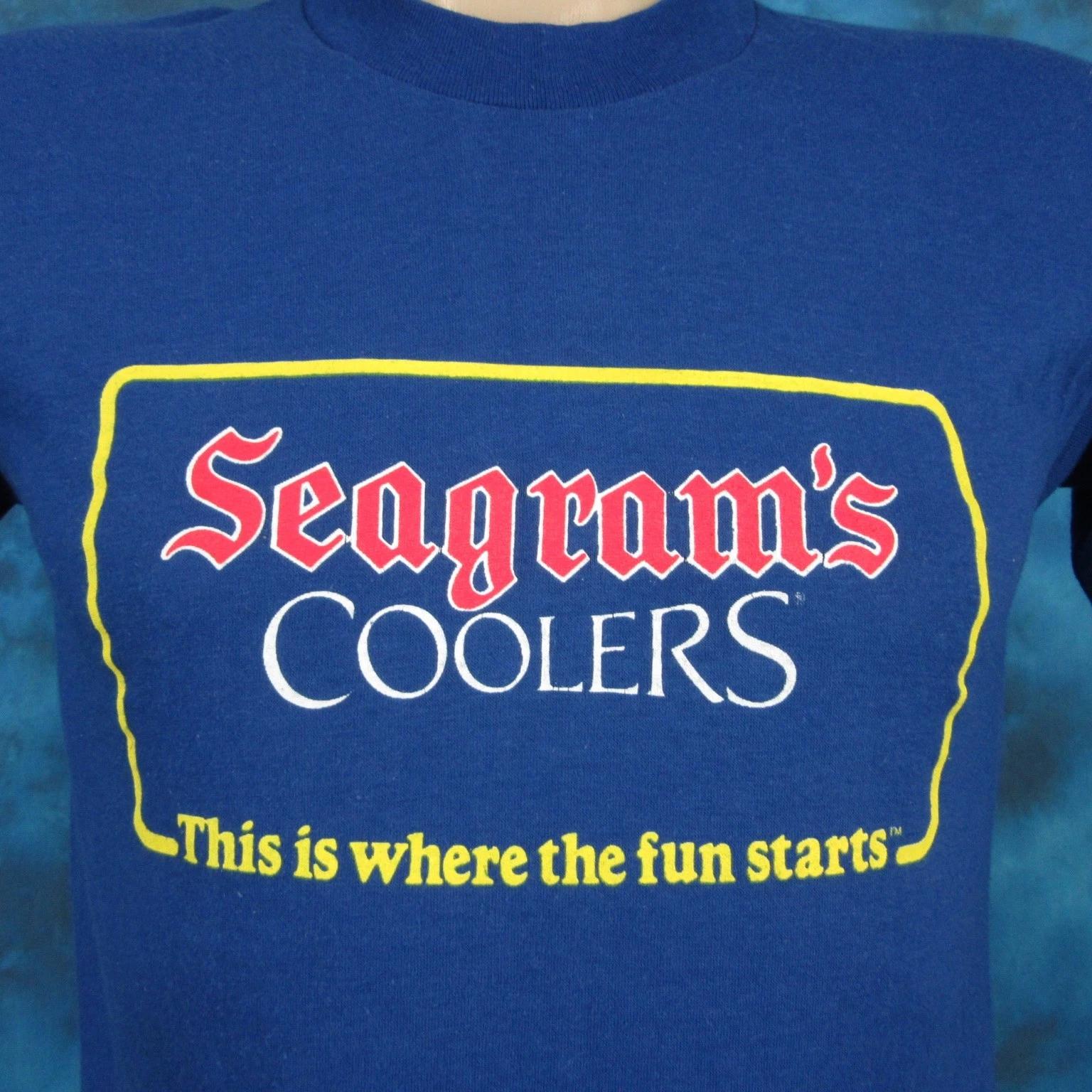 

NOS vitg 80s SEAGRAM’S WINE COOLERS BUTTERY SOFT T-Shirt XS beer single stitch 4XL