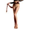 Women Plus Size Elastic Pantyhose Shaping Tights 1D 640 Pin Thin Stockings Oil Glossy Shiny Maid Pantyhose Plus Open Crotch