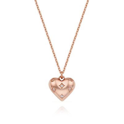 [Stonehenge]] Silver Heart Cubic Necklace Sc24D04E