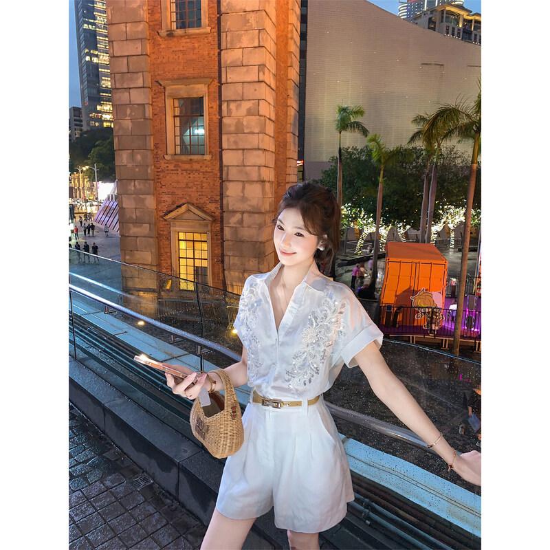 Fish Rabbit Women s White Summer Jumpsuit M