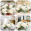 3Pcs Rings Artificial Rose Wreaths Lightweight Stylish Wreath for Wedding Party Table Decor Floral Ring