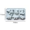 Silicone 6 Cavities Dinosaur Jello Molds For Chocolate Dinosaur Soap Molds For Baking Dessert Cupcake Topper Cake Decoration