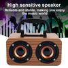 Retro Wooden Wireless   Speaker Portable Music Player for Mobile Phone PC