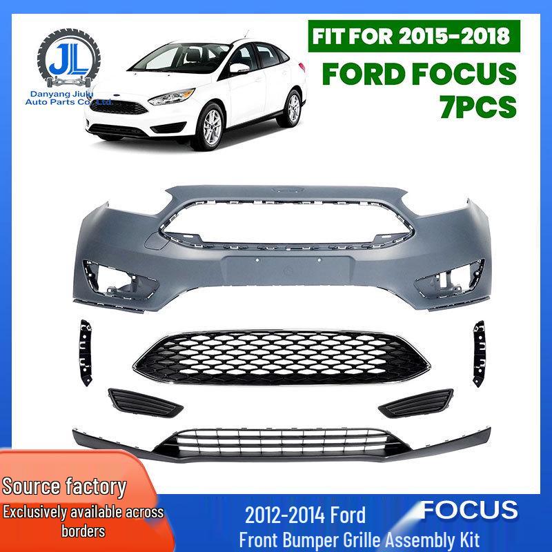 Front Bumper Cover Kit for 2015-2018 Ford Focus F1EZ17757C Grille