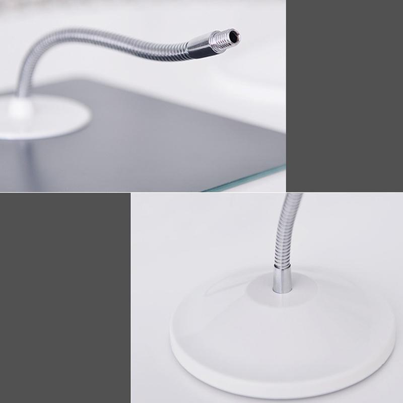 Oglindă de machiaj cu gât de gâscă, reglabilă, flexibilă, cu rotație de 360° Oglindă portabilă de birou pliabilă cu suport pentru duș Produse cosmetice pentru bărbierit