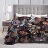 80s Ralph Macchio Limited Flannel Blanket  Super Soft Throw Blanket for Couch Chair Camping Trend Bedspread Sofa Bed Cover