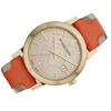 Burberry Het City Gold Wijzerplaat Oranje Leren Band Horloge voor Dames BU9016