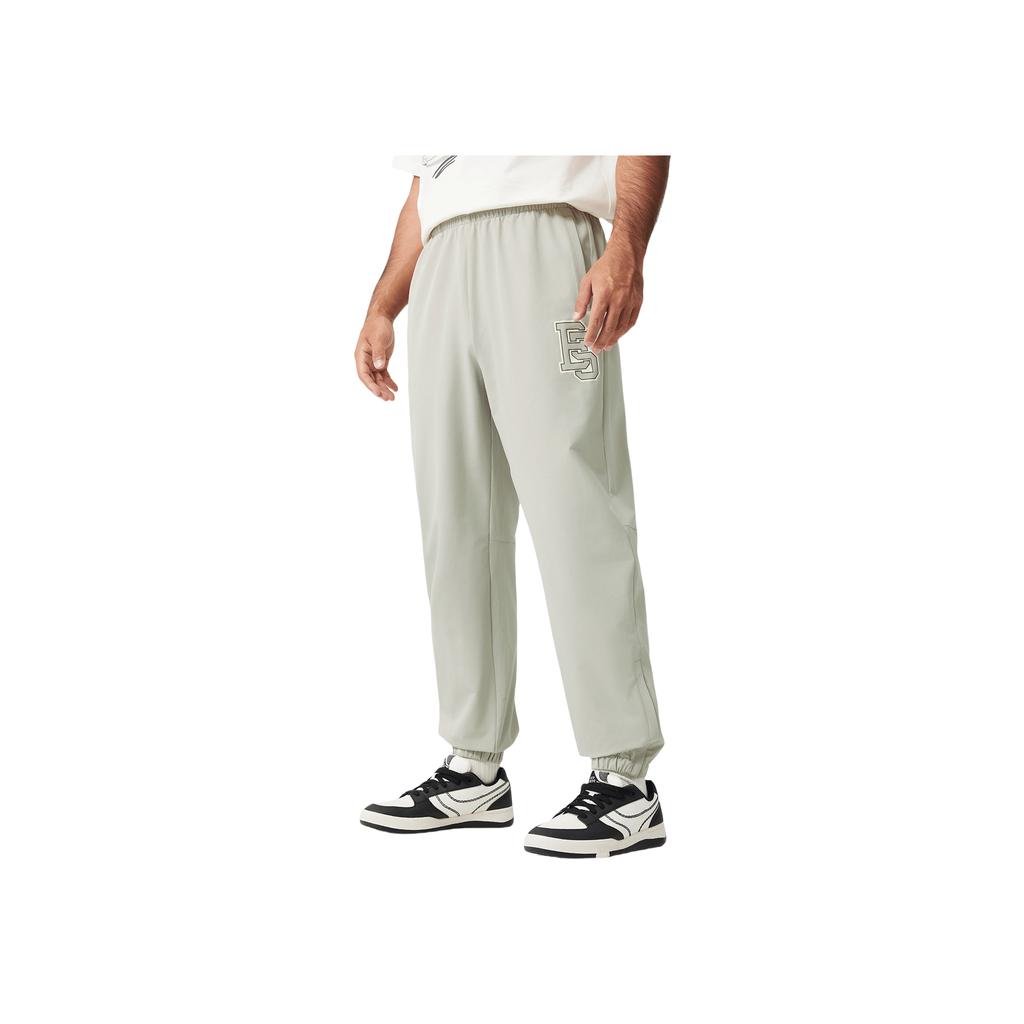 Li Ning Badfive Bequeme Lässige Einfache Bündchen-Sporthose Herren Unterteile Staubgrau-Grün AYKV103-4