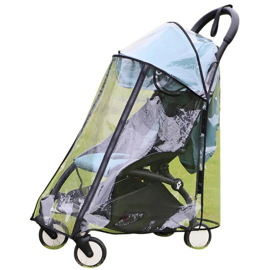 Universeller Baby-Kinderwagen Regenschutz Klar EVA Kinderwagen Sonnenschutz Einfach Faltbarer Wagen Schutzhülle Abdeckung für Reise Shopping