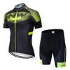 Men Women Cycling Jersey Set Short Sleeve Breathable Quick Dry Compression Fit Bike Wear
