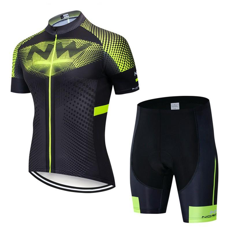 Men Women Cycling Jersey Set Short Sleeve Breathable Quick Dry Compression Fit Bike Wear