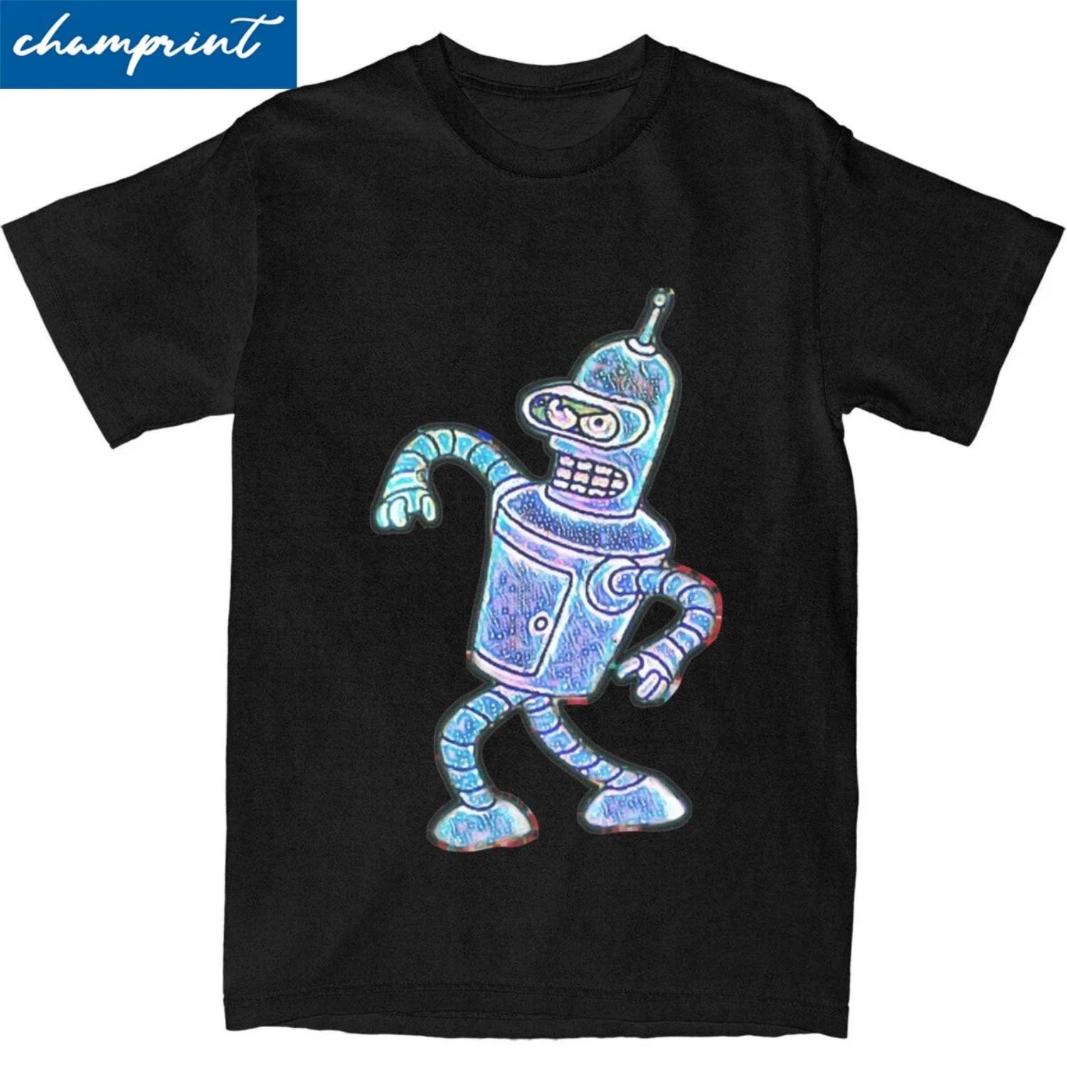 

Bender Strut Midnight Edition T Shirts Men Women 100% Cotton Vintage T-Shirts Crew Neck Futuramas Tee Shirt Clothing Gift Idea S