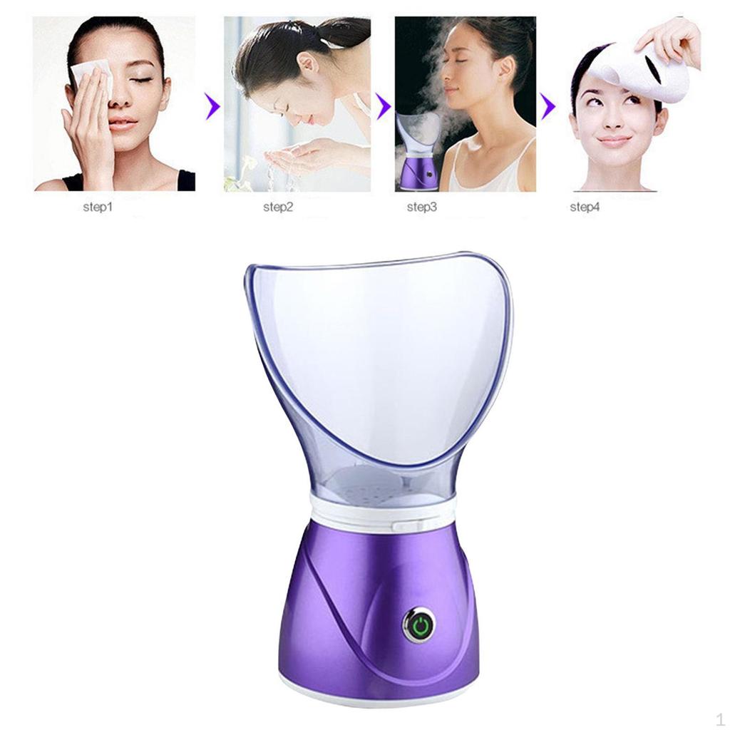 Face Steam Sprayer Warm Mist Pores Steam Sprayer Face Steamer for Home SPA Purple uygun fiyatlı