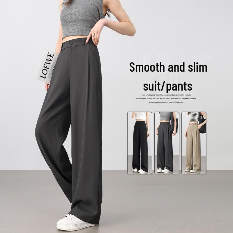 Women's High-Waist Wide-Leg Suit Pants