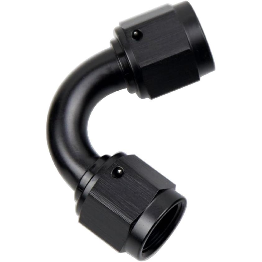 6AN Female To 6AN Female 120 Degree Swivel Coupler Fitting Adapter Union Aluminium Black