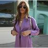 Casual Long Sleeved Commuting Suit Elegant Women V Neck Lace Up Top Pants Outfit 2025 Spring Summer High Street Satin Two Piece Set
