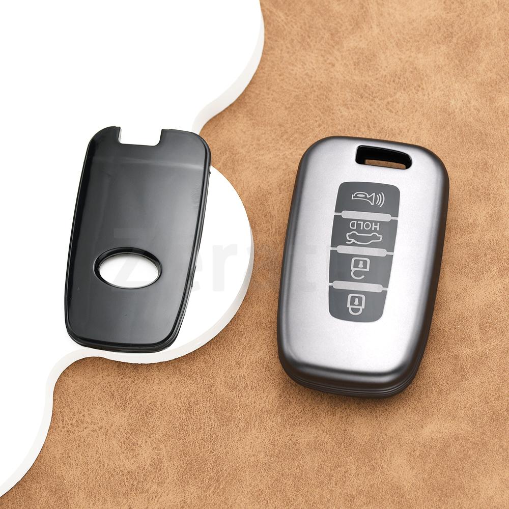 Gun Grey Tpu For Kia Sorento Optima Sportage K2 Forte Genesis Coupe Car Key Case Cover For Hyundai Ix35 Elantra Sonata Santa Fe