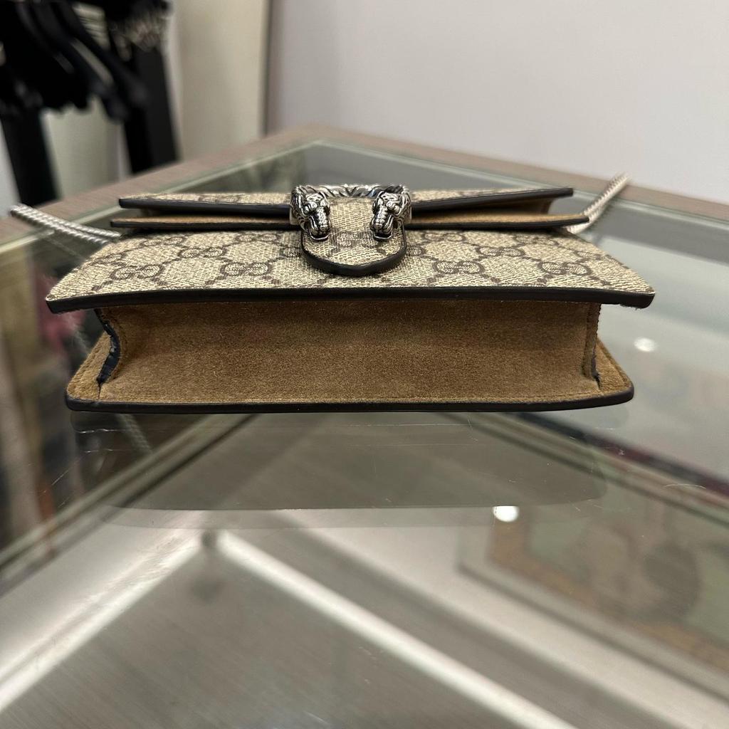 [Pre-Owned] Gucci Dionysus GG Supreme Super Mini Bag 'Beige' - Very Good #1U0F7EO